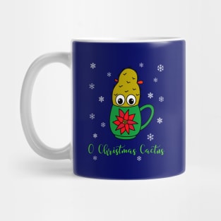 O Christmas Cactus - Small Christmas Cactus In Poinsettia Mug Mug